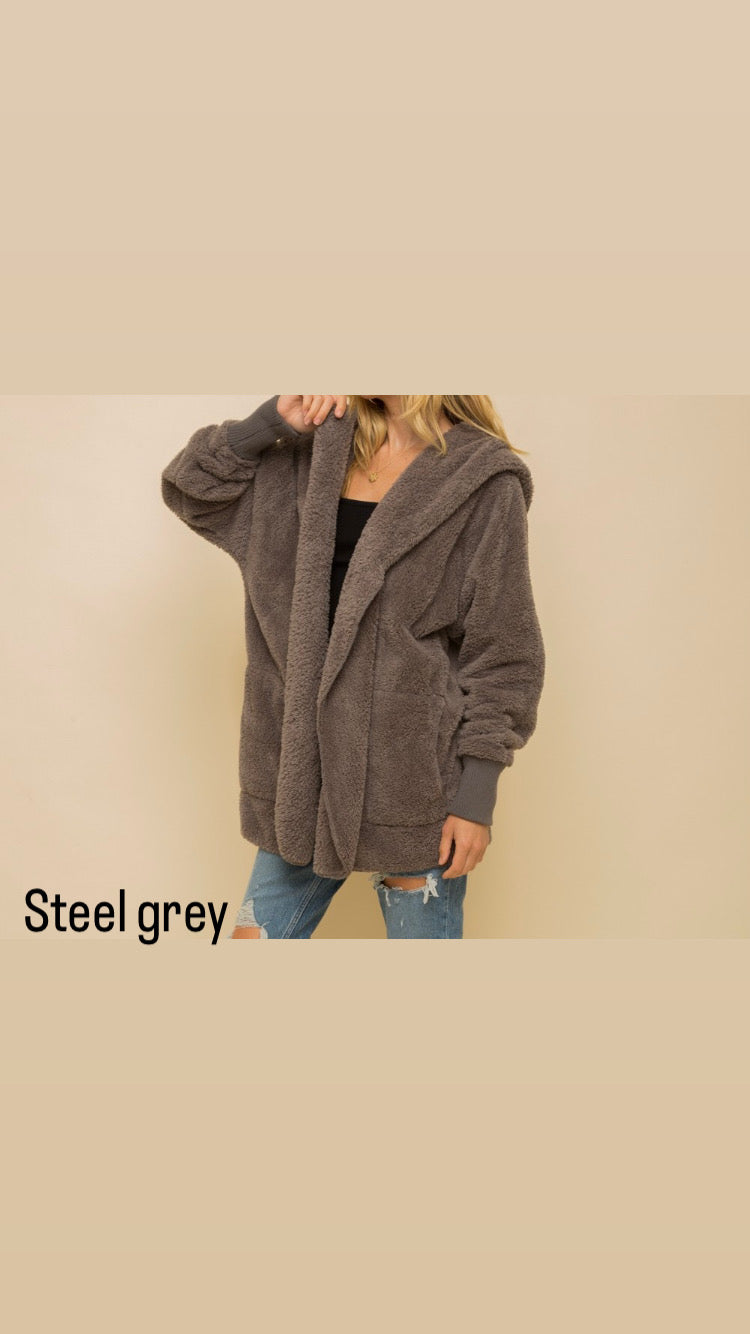 Hem&Thread Faux Fur Hooded Coat