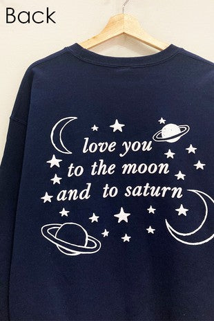 Sweet Claire Love you to the moon crew neck